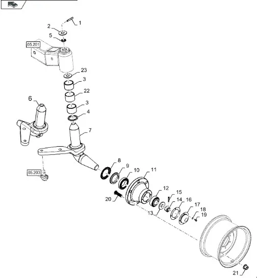 87371948 - Втулка цапфы моста задн. TC5, CS, CSX, CX6